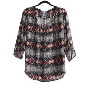 Violet & Claire Aztec Pattern Blouse